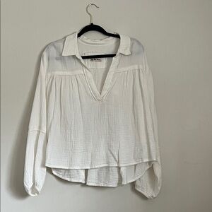 We The Free White Blouse